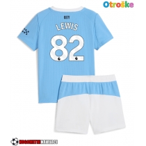 Otroške Nogometnih dresov Manchester City Rico Lewis #82 Domači 2025-26 Kratki rokavi (+ hlače)